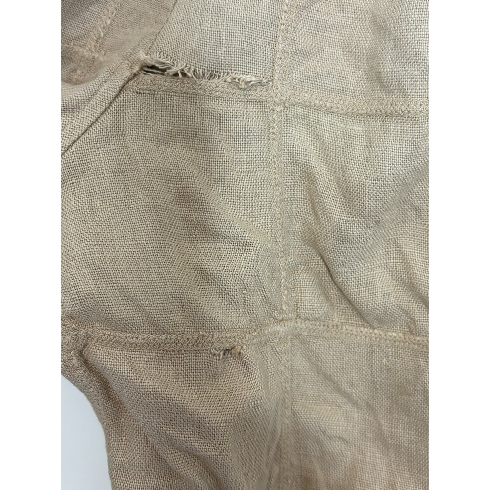 Jungmaven 100% Hemp Straight Leg Pull On Elastic Pants Tan Boho Womens Small - Picture 7 of 11